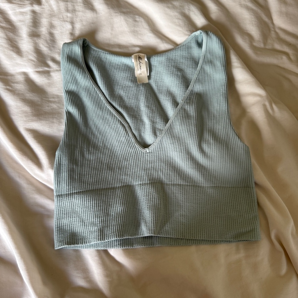 Mahina blue crop top